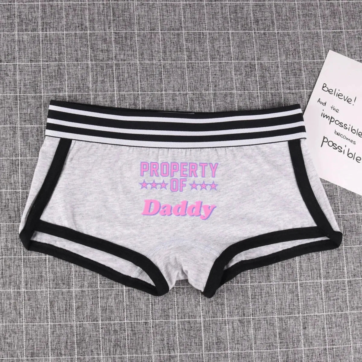 "PROPERTY OF DADDY" BoyShort - Cute Cotton Women's Underwear